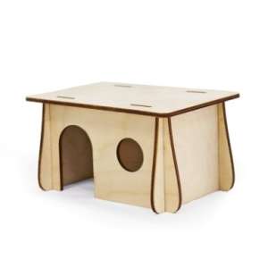 Домик для грызунов №1 130*120*80мм фанера Вариант