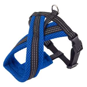 Шлейка нейлон Х-образная мягкий подклад 20мм ОШ40см ОГ44-55см синий Каскад