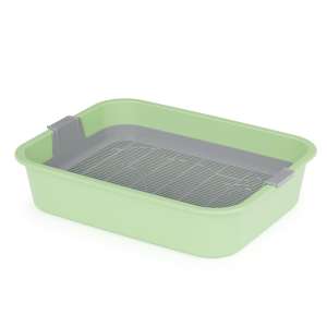 Туалет для кошек Барсик с сеткой 332*350*550мм зеленый Альтернатива