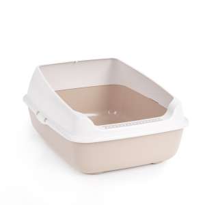 Туалет для кошек с высокими бортами 505*390*230мм бежевый Альтернатива