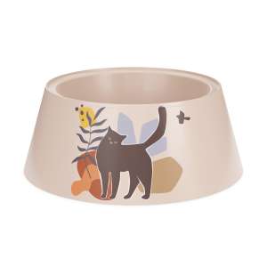 Миска пластиковая Cats 700мл бежевая 190*190*75мм Альтернатива