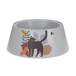 Миска пластиковая Cats 700мл серый 190*190*75мм Альтернатива