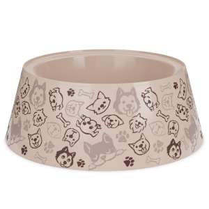 Миска пластиковая Dogs 700мл бежевый 190*190*100мм Альтернатива