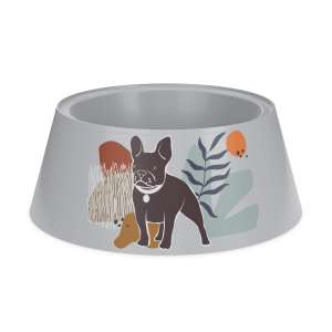 Миска пластиковая Dogs 700мл серый 190*190*100мм Альтернатива