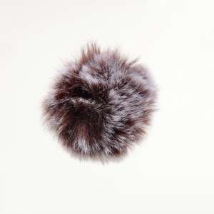 Игрушка для кошек Шар меховой искусственный мех серый 5см Пижон