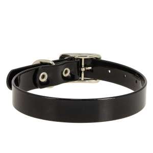 Ошейник биотановый 20мм 30-40см черный Каскад