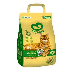 Наполнитель древесный элитный Питомец 3л/1,7кг*8