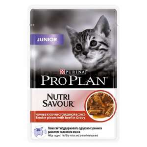 Про План/Pro Plan пауч 85гр корм для котят Junior Говядина соус