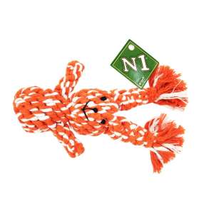 Игрушка для собак Грейфер в форме зайца красный/белый 23см Уют