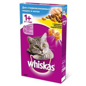 Вискас/Whiskas 350гр корм для кошек стерилизованных курица * 10 для кошек