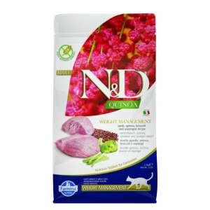 Фармина/Farmina N&D Quinoa корм для кошек Ягненок с киноа, контроль веса 1.5кг 