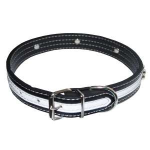 Ошейник светящийся, украшенный косточками, простроченный 2,5*55см Уют