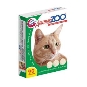 Доктор Зоо для кошек Таурини L-карнитин/Здоровье и красота. 90 таб. *6 для кошек