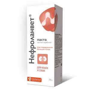 Нефроланвет паста для кошек и собак 75 мл (хронич почечн. недостаточность)*33