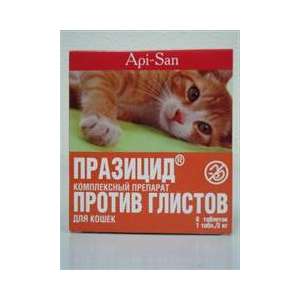 Празицид для кошек 6*200мг таблеток (1таблетка/3кг)*60