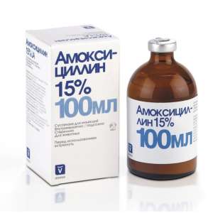 Амоксициллин 15%, 100 мл (1р. в 48ч) Invesa