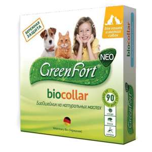 ГринФорт Нео ошейник для кошек и мелких собак репелентный от блох,клещей,вшей,комар 40см на 3 мес*30