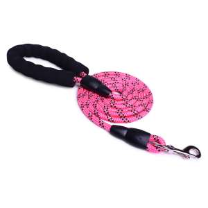 Поводок для собак LionPets с мягкой ручкой, усиленный (Розовый) Размер 2 ширина 1,2см, длина 3м