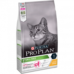 Про План/Pro Plan 1,5кг корм для кошек Sterilised стерилизованных/кастр чувств. пищеварение Курица