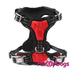 Шлейка для собак рL красная 48-70*56-73см Formydogs