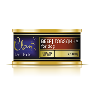Клан/Clan De File конс. корм для собак говядина 100гр*16