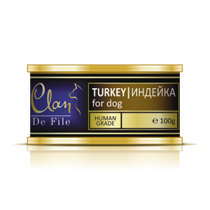 Клан/Clan De File конс. корм для собак индейка 100гр*16