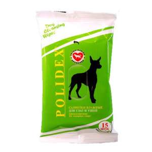 Салфетки влажные для ухода за глазами и ушами 15шт Polidex*48