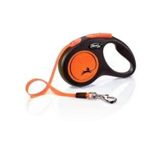Рулетка Flexi/Флекси New Neon ремень рМ 5м до 25кг оранжевый для собак