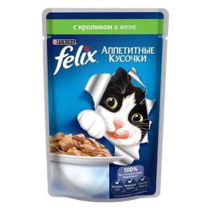 Феликс/Felix 85г корм для кошек Кролик в желе