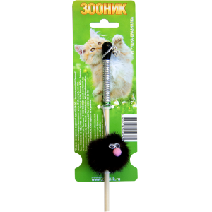 Игрушка для кошек дразнилка Зверек из норки на веревке 50 см Зооник