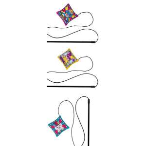 Игрушка для кошек дразнилка Вождь, Скоморох, Суперкот с кольцом с валерианой 80см Антицарапки