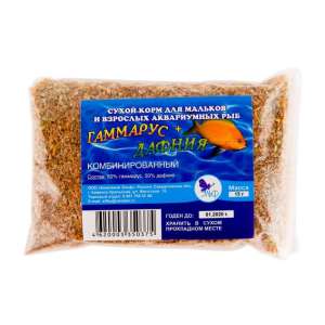Корм для рыб Комбинированный 50/50 дафния/гаммарус измельченный 15гр