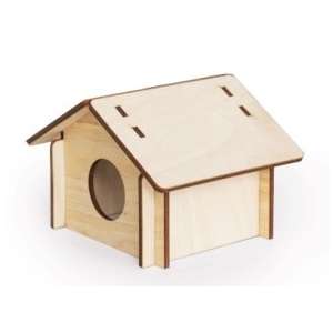 Изба для грызунов без рисунка средняя 170*150*110мм фанера Вариант