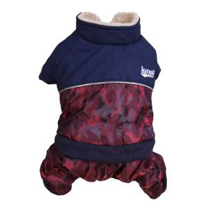 Комбинезон утепленный рL красный комуфляж, верх синий, спинка 33см Уют