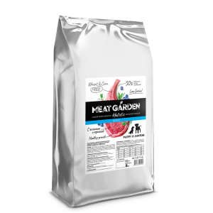 Мит Гарден/Meat Garden Basic Низкозерновой корм для щенков мелких пород Ягненок/Черника 8кг для собак