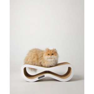 Когтеточка из гофрокартона Слим белая 60*20*22см Томми Кэт/Tommy Cat для кошек