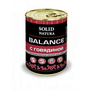 Солид/Solid конс. Natura Balance корм для собак Говядина 340гр*12