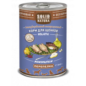 Солид/Solid конс. Natura Holistic корм для щенков Перепёлка 340гр*12