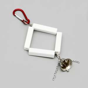 Игрушка для птиц Подвес ромб с колокольчиком Пижон