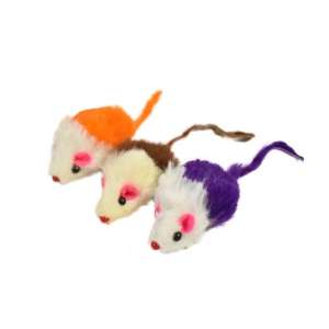 Игрушка для кошек Мышь натуральный мех цветная ZooMoDa для кошек