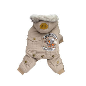 Комбинезон утепленный рМ хаки c меховым капюшоном, спинка 25см Уют