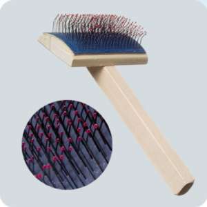 Пуходерка деревянная полукруглая большая с каплей 55*85см Зооник