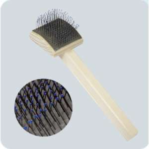 Пуходерка деревянная полукруглая малая с каплей 55*50см Зооник