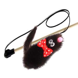 Игрушка для кошек дразнилка Мышка-милаха натуральная норка 50см Госи/GoSi