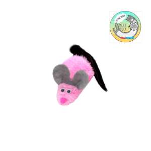 Игрушка для кошек Мышь-Полевка натуральная норка розовая GoSi