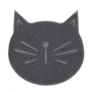 Коврик под миску/туалет 2 в 1 для животных 40*30см серый Пижон 