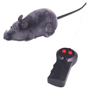 Игрушка для кошек Мышка радиоуправляемая Wild mouse 12*9*7см пластик серая PetStandArt для кошек