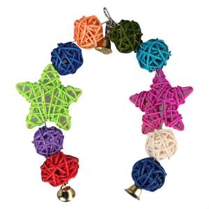 Игрушка для птиц Подкова со звездами 15*2,8*17см ротанг PetStandArt