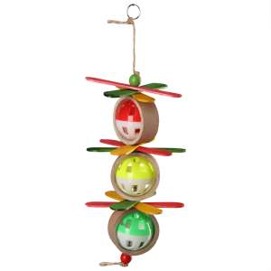 Игрушка для птиц Светофор 9,5*4,5*18см дерево, пластик PetStandArt