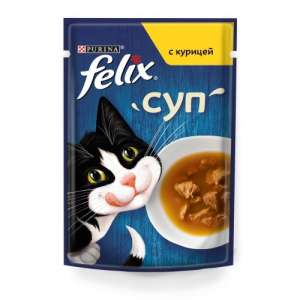 Феликс/Felix 48г суп корм для кошек курица 48 гр.  для кошек